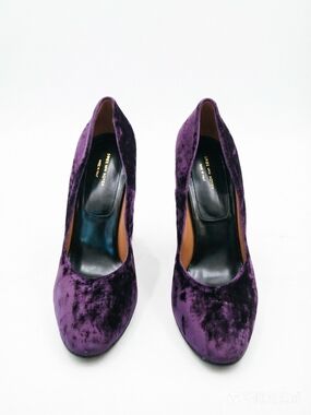 Dries Van Noten Velvet Purple Pumps